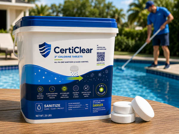 CertiClear 3" Chlorine Tablets - 25 lb Bucket