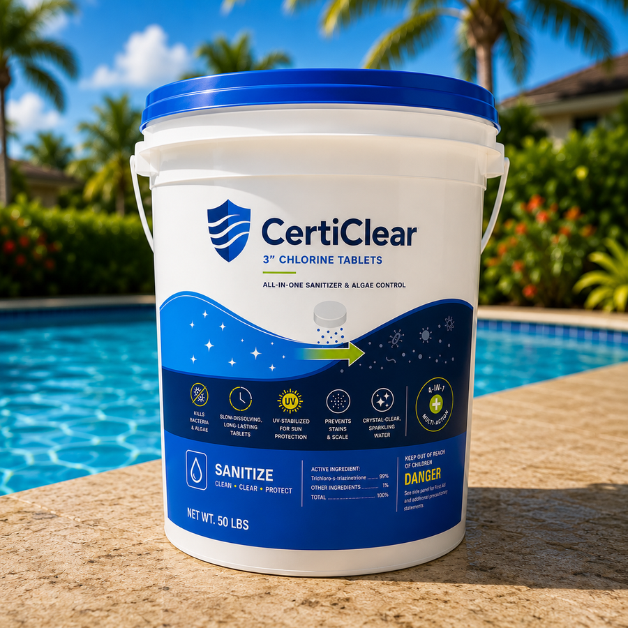 CertiClear 3" Chlorine Tablets - 50 lb Bucket